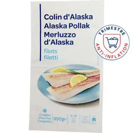 CARREFOUR Filets de colin d'Alaska 950g