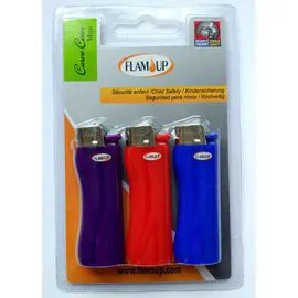 FLAM'UP Briquet flam up pierre curve color mini x3 flamme fixe l'unité