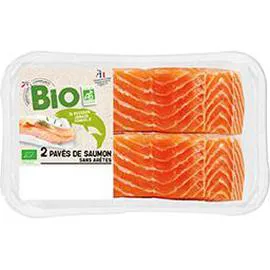 PRODUCTEURS & COMMERÇANTS Pavés de saumon BIO 250g
