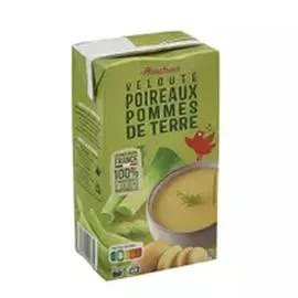 AUCHAN Soupe velouté de poireaux et de pommes de terre 1l