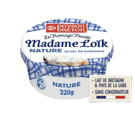 PAYSAN BRETON, MADAME LOÏK Fromage à Tartiner Nature Au Sel de Guérande 320g