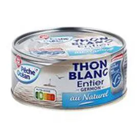 MARQUE REPÈRE, PÊCHE OCÉAN Thon blanc MSC Entier nature - France 112g