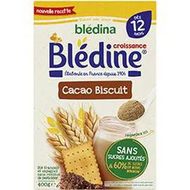 BLÉDINA Céréales bébé 12 mois Choco biscuit 400g