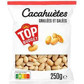 TOP BUDGET Cacahuètes grillées et salées 250g