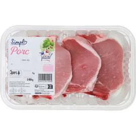 CARREFOUR SIMPL Cote de porc 400g