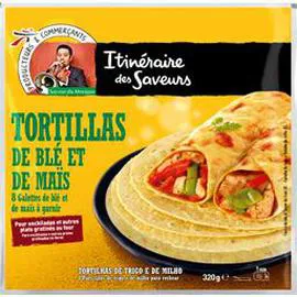 ITINÉRAIRE DES SAVEURS Saveur du Mexique - Tortillas de blé et de maïs 320g