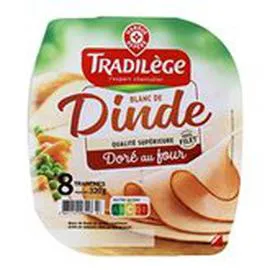 MARQUE REPÈRE, TRADILÈGE Blanc de dinde 8 tranches 320g