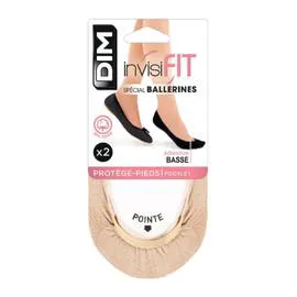 DIM Protège-pieds femme beige 52D pour ballerines Invisifit 39/42 x2