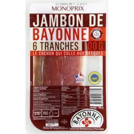 MONOPRIX Jambon de Bayonne 100g