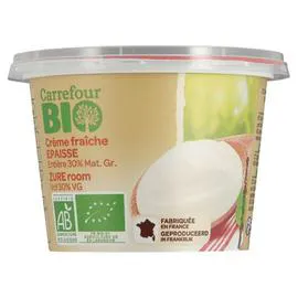 CARREFOUR BIO Crème Fraiche Entière Bio Epaisse 30% Mat.Gr. 20cl