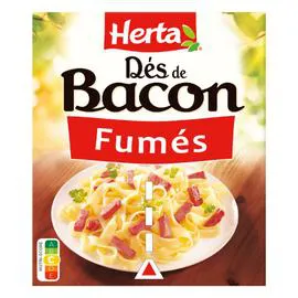 HERTA Dés de bacon fumés 2x100g