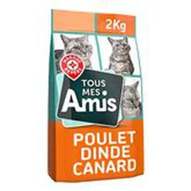 MARQUE REPÈRE, LYCAT Croquettes chat Poulet dinde canard olive 2kg
