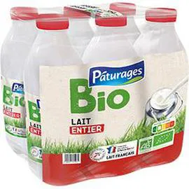 PÂTURAGES BIO Lait entier UHT BIO 4x1,5l