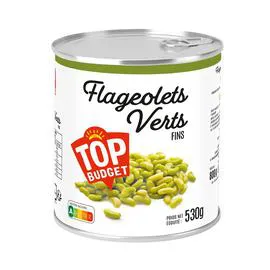 TOP BUDGET Flageolets verts fins 530g
