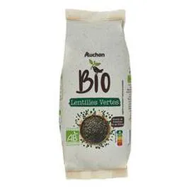 AUCHAN BIO Lentilles vertes 500g