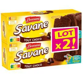 BROSSARD Gâteaux tout chocolat savane 2x310g