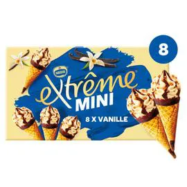 NESTLÉ, EXTRÊME Glace Cône Mini Vanille x8 312g