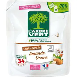 L'ARBRE VERT L'Arbre Vert Recharge Lessive Amande Douce Hypoallergénique 1,53l