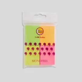 MONOPRIX Mini Notes Repositionnables 4 X 100 Feuilles l'unité