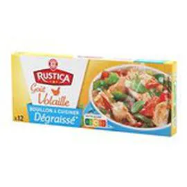 MARQUE REPÈRE, RUSTICA Bouillon de volaille Dégraissé - Tablettes 12x10g