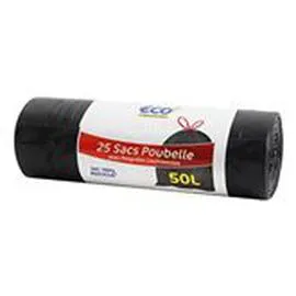 ECO+ Sacs poubelle 50L Coulissants x25