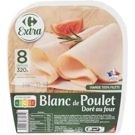 CARREFOUR EXTRA Blanc de poulet doré au four 320g