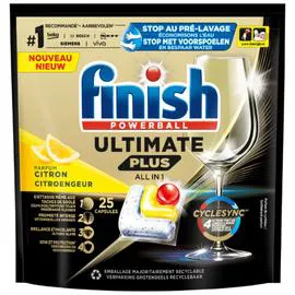FINISH Tablette Lave-Vaisselle All In 1 Citron Ultimate Plus x25