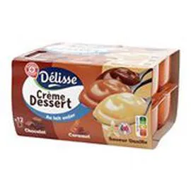 MARQUE REPÈRE, DÉLISSE Crème dessert Panaché 12x125g