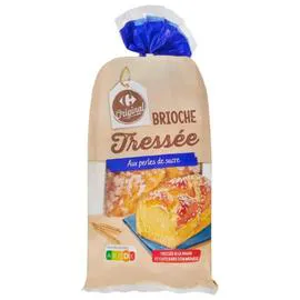 CARREFOUR ORIGINAL Brioche tressée perles de sucre 450g