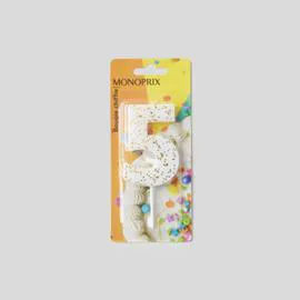MONOPRIX MAISON Bougie Chiffre 5 l'unité
