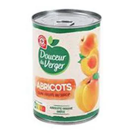 MARQUE REPÈRE, DOUCEUR DU VERGER Abricots Douceurs Du Verger Au sirop 410g