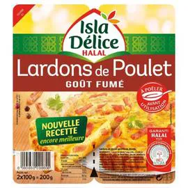ISLA DÉLICE Lardons de poulet halal de poulet 2x100g