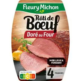 FLEURY MICHON Rôti de boeuf cuit doré au four 120g