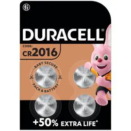 DURACELL Pile Bouton Lithium CR2016 3V x4