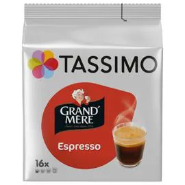 TASSIMO, GRAND'MÈRE Café dosettes compatibles Espresso x16 104g