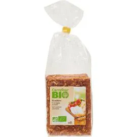 CARREFOUR BIO Crackers bio fromage tomate 200g