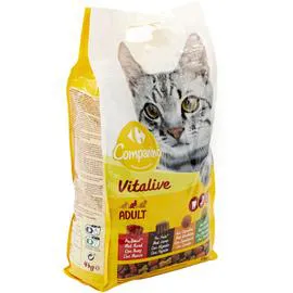 CARREFOUR Croquettes pour chat Adult boeuf foie légumes 4kg