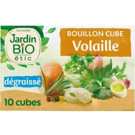 LÉA NATURE, JARDIN BIO ÉTIC Bouillons de cubes volaille degraissé Bio 10x10g