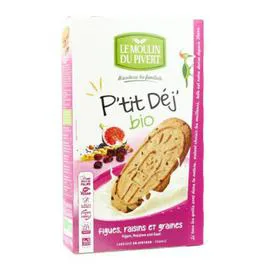 MOULIN DU PIVERT P'Tit Déj Fruits & Graines Bio 190g
