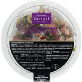 MONOPRIX GOURMET Poulpes marinés aux olives vertes 100g