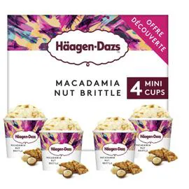 HÄAGEN-DAZS Minicup Macadamia Nut brittle x4 320g