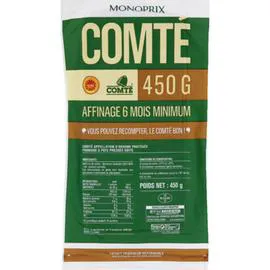 MONOPRIX Comté 6 mois d'affinage. Fromage à pâte pressée cuite 450g