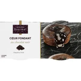 MONOPRIX GOURMET Coeur fondant au chocolat noir 180g