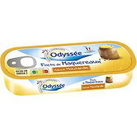 ODYSSÉE Filets de maquereaux sauce moutarde 169g