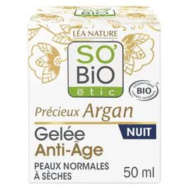 LÉA NATURE, SO'BIO ÉTIC Crème Visage Gelée Anti-Âge Nuit Précieux Argan Bio 40ml