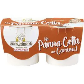 LUANA BELMONDO X MONOPRIX Panna Cotta au Caramel 2x100g