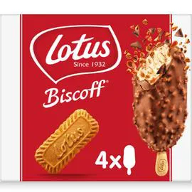 LOTUS BAKERIES Glace bâtonnet original spéculoos 284g