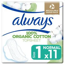 ALWAYS, ULTRA Serviette Hygiénique Avec Ailettes Cotton Protection Normal Taille 1 x11
