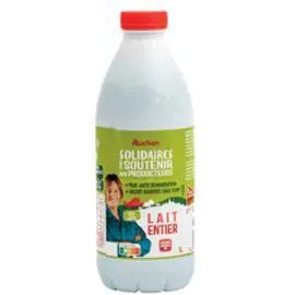 AUCHAN Lait entier UHT responsable 1l
