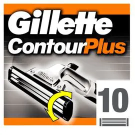 GILLETTE Lames De Rasoir Recharge Contour Plus X10 x10